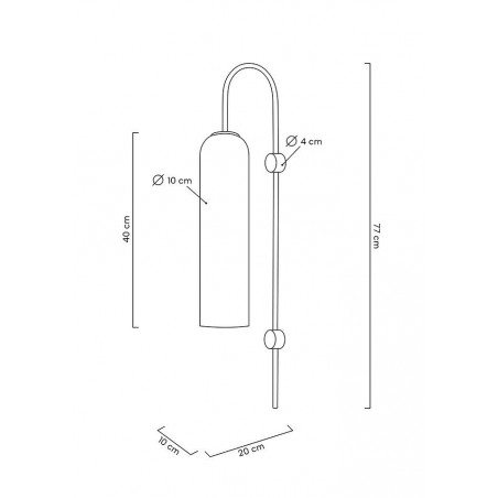 MOOSEE lampa ścienna SLACK złota / biała