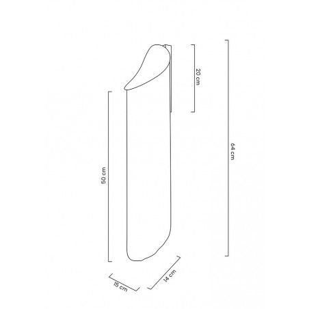 MOOSEE lampa ścienna LAMBADA złota