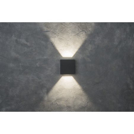 Lutec Lampa zewnętrzna ścienna GEMINI 5104005118 antracyt