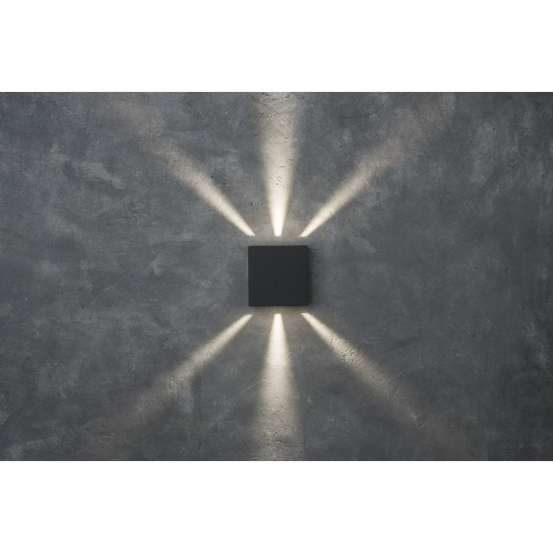 Lutec Lampa zewnętrzna ścienna GEMINI 5104005118 antracyt