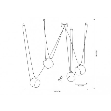 Lampa wisząca EYE 4 biała - LED, aluminium