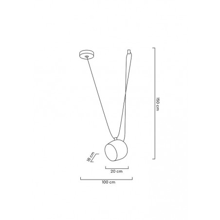 Lampa wisząca EYE czarna - LED, aluminium