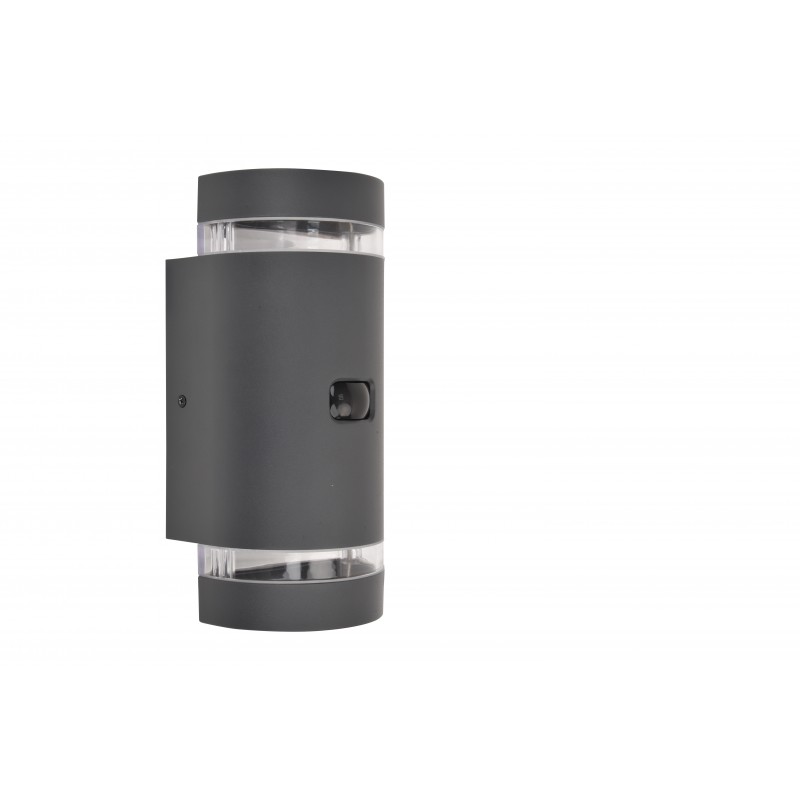 Lutec Lampa zewnętrzna ścienna FOCUS - CZUJNIK RUCHU 5604014118 szary i odcienie szarości