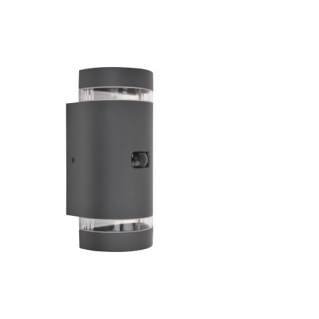 Lutec Lampa zewnętrzna ścienna FOCUS - CZUJNIK RUCHU 5604014118 szary i odcienie szarości