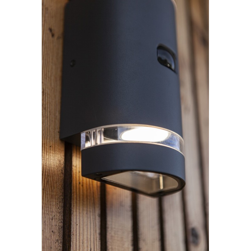 Lutec Lampa zewnętrzna ścienna FOCUS - CZUJNIK RUCHU 5604014118 szary i odcienie szarości