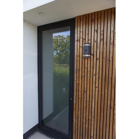 Lutec Lampa zewnętrzna ścienna FOCUS - CZUJNIK RUCHU 5604014118 szary i odcienie szarości