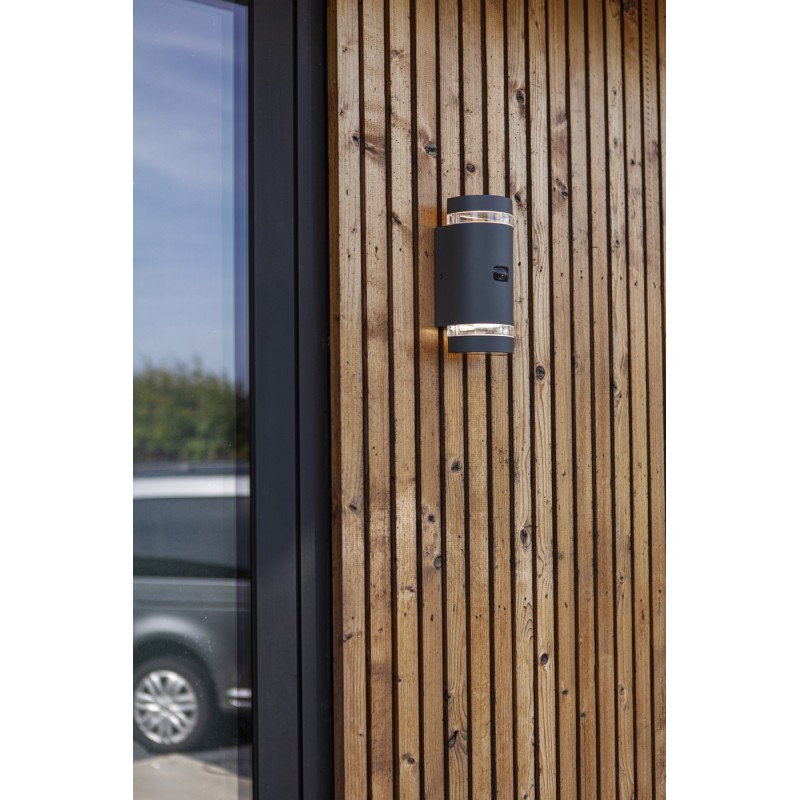 Lutec Lampa zewnętrzna ścienna FOCUS - CZUJNIK RUCHU 5604014118 szary i odcienie szarości