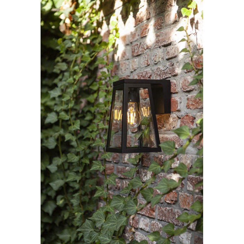 Lutec Lampa zewnętrzna ścienna FIA SOLAR - CZUJNIK RUCHU 6990901012 czarny