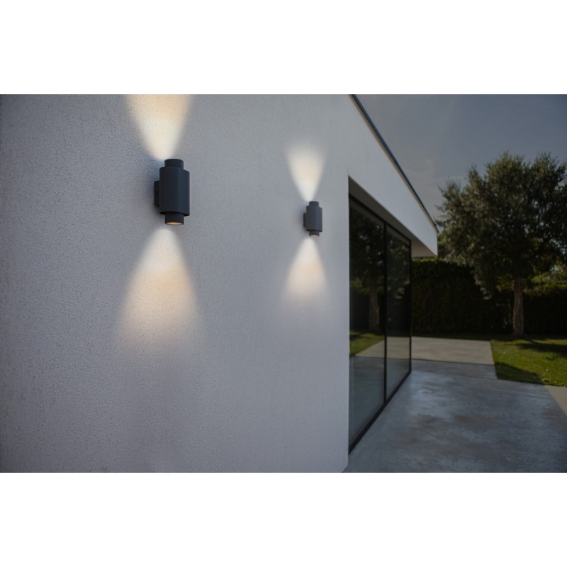 Lutec Lampa zewnętrzna ścienna CYPRES 6604002118 szary i odcienie szarości