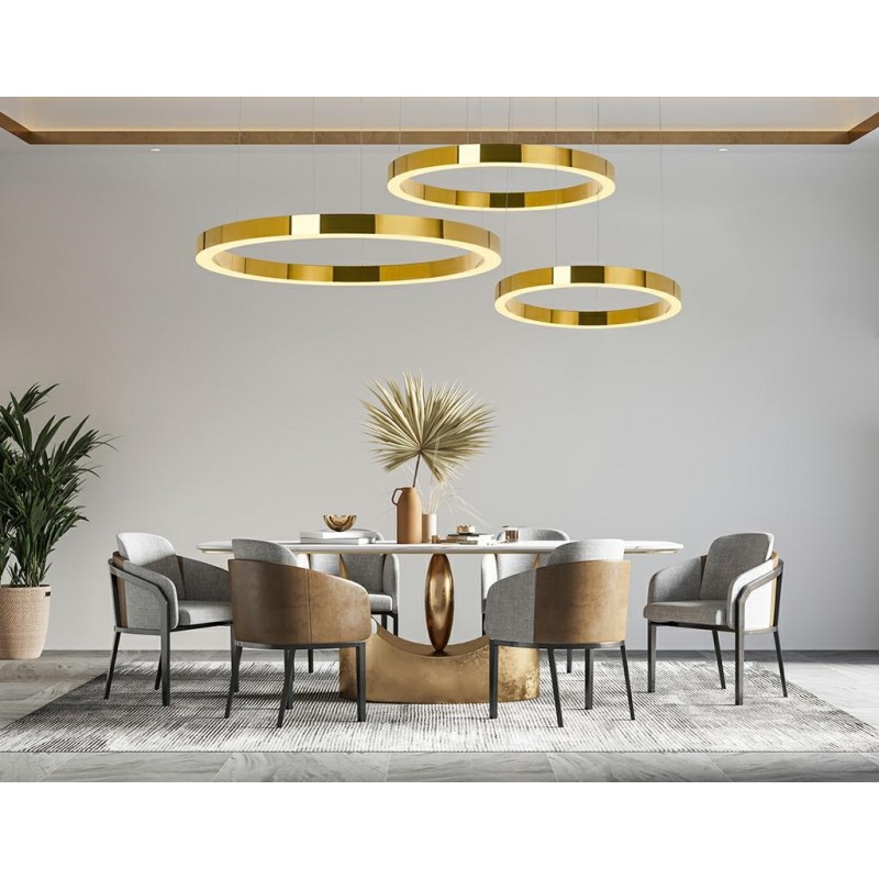 MOOSEE lampa wisząca RING LUXURY 50  złota - LED, chromowane złoto