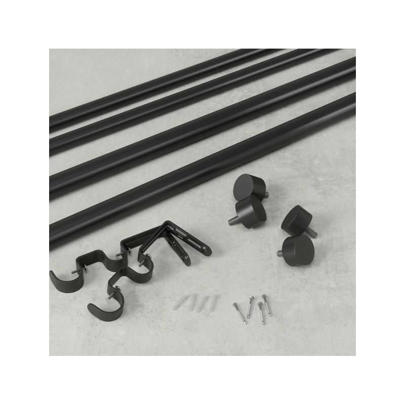 UMBRA podwójny karnisz CAPPA 168 305 cm szczotkowana czerń