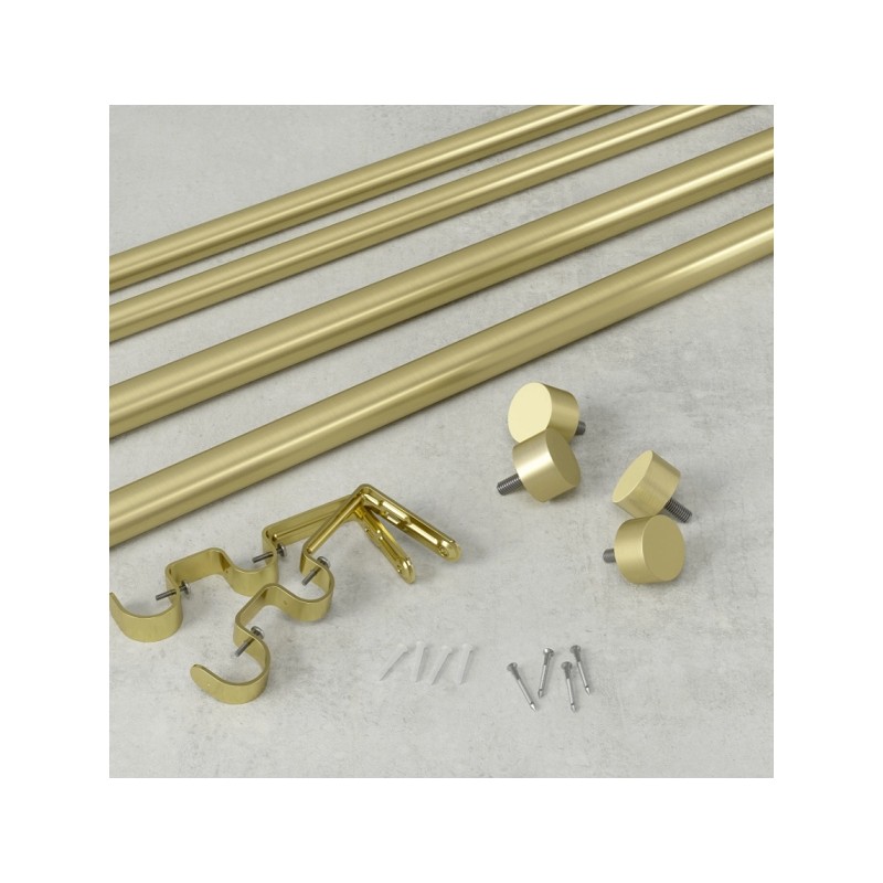 UMBRA podwójny karnisz  CAPPA 91 - 168 cm złoty