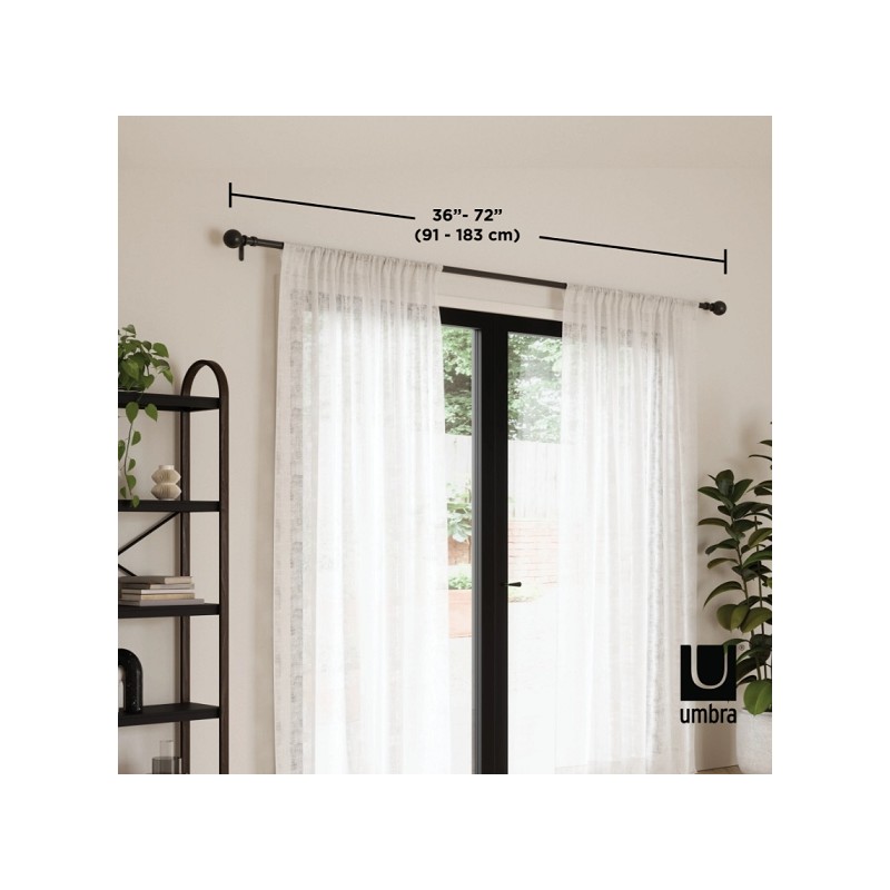 UMBRA karnisz rozszerzany BOLAS 91 - 183 matowy czarny