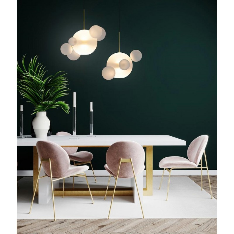 Lampa wisząca CAPRI 4 biała / złota