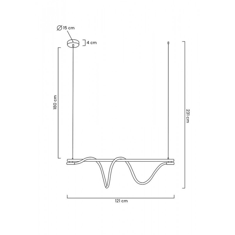 MOOSEE lampa wisząca SERPIENTE złota