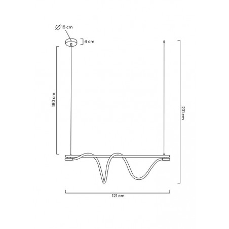 MOOSEE lampa wisząca SERPIENTE złota