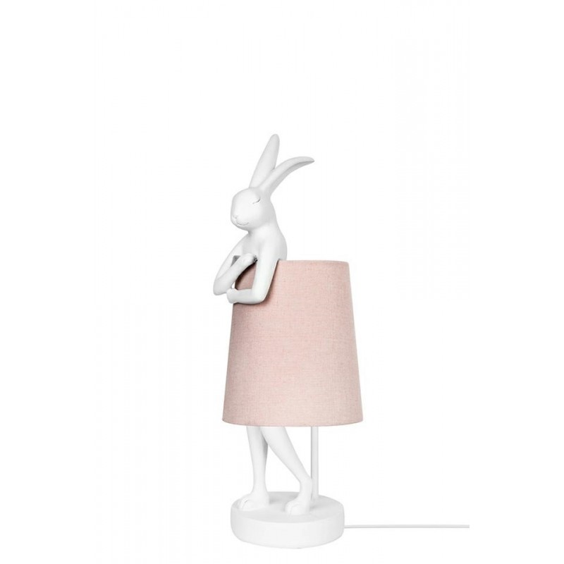 KARE lampa stołowa RABBIT biała / różowa