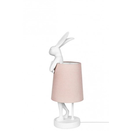 KARE lampa stołowa RABBIT biała / różowa