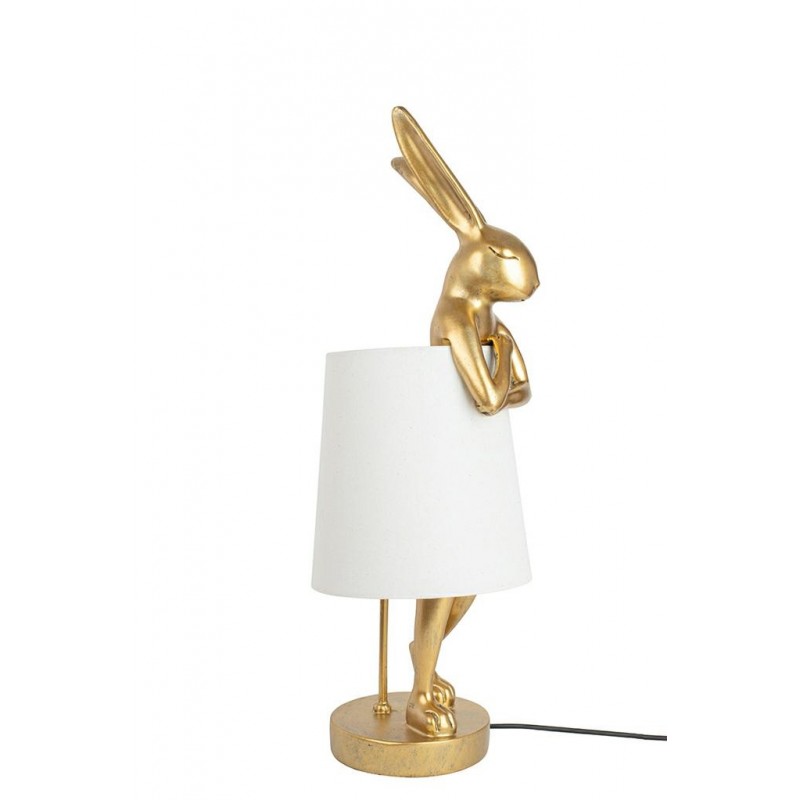 KARE lampa stołowa RABBIT złota / biała