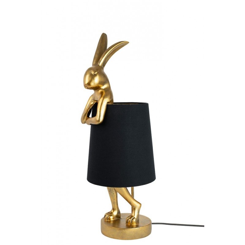 KARE lampa stołowa RABBIT złota / czarna