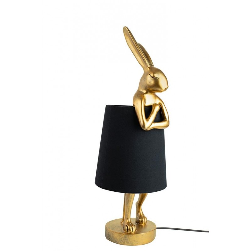 KARE lampa stołowa RABBIT złota / czarna