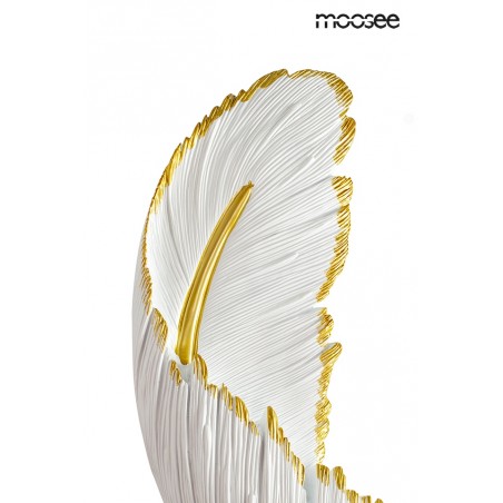 MOOSEE lampa ścienna PIÓRKO 65  biała / złota