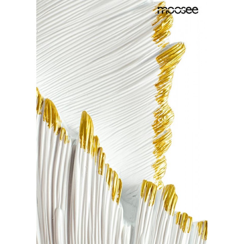 MOOSEE lampa ścienna PIÓRKO 65  biała / złota