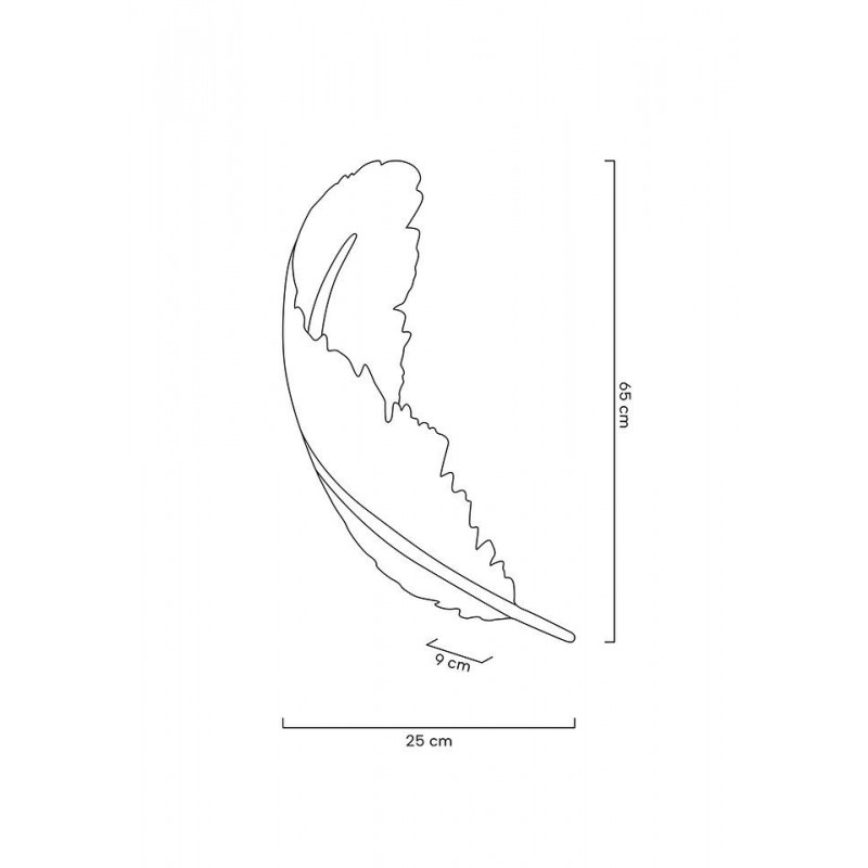 MOOSEE lampa ścienna PIÓRKO 65  biała / złota