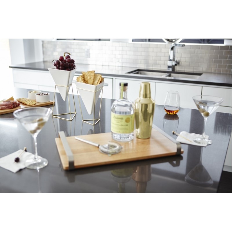 UMBRA zestaw doniczek TRIGG - biały, złoty