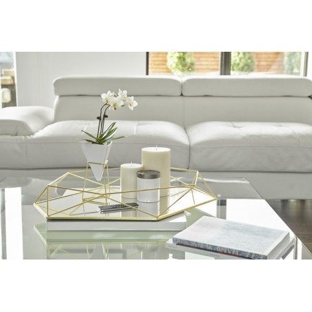 UMBRA zestaw doniczek TRIGG - biały, złoty