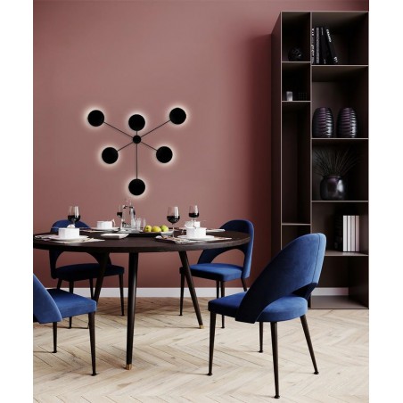 MOOSEE lampa ścienna SHADOW 6 czarna