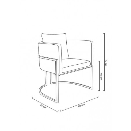 Fotel CHLOE VELVET khaki