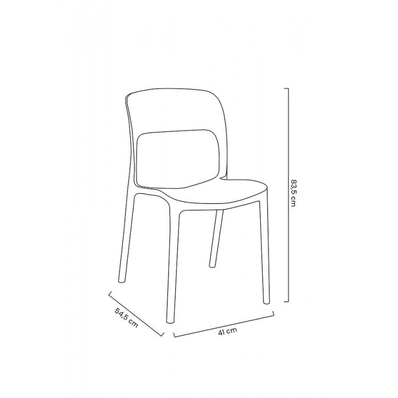 MODESTO krzesło ZING białe - polipropylen