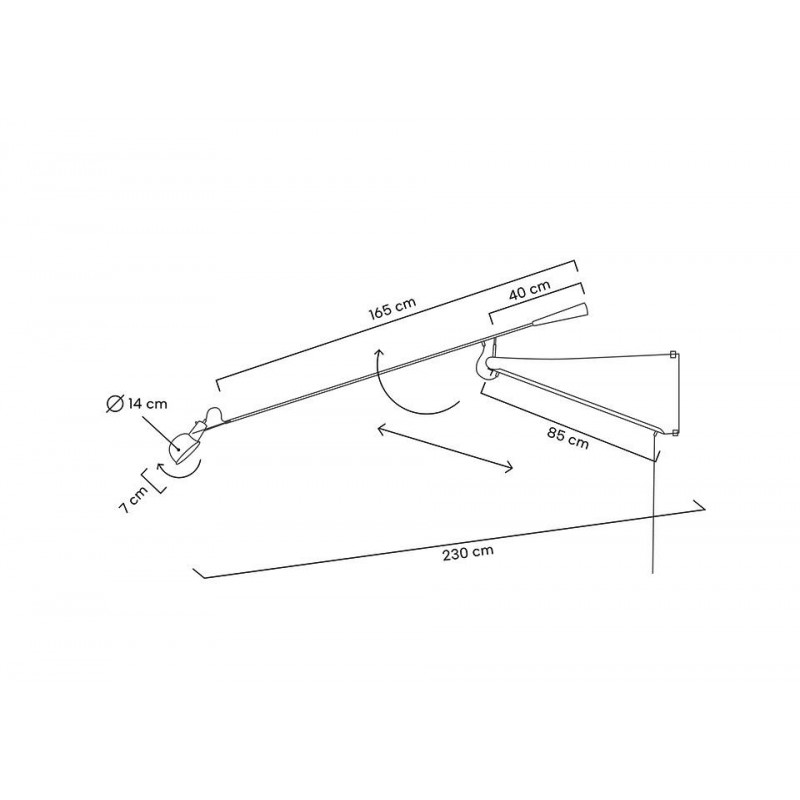 Kinkiet RIFLE czarny - włókno węglowe, metal