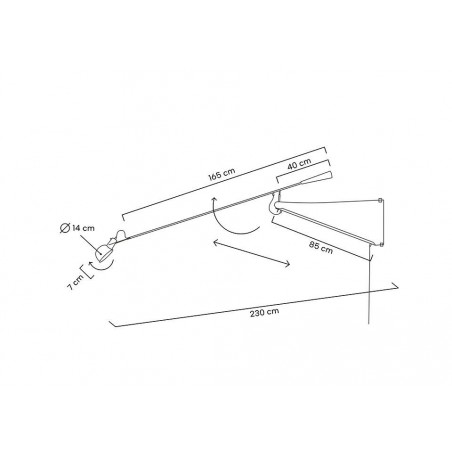 Kinkiet RIFLE czarny - włókno węglowe, metal