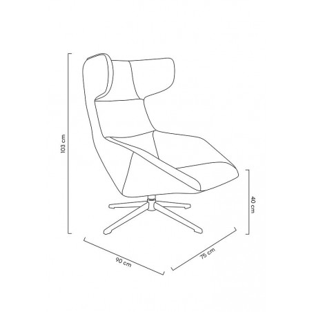 Fotel obrotowy VITA VELVET ciemny szary welur,  ekoskóra czarna