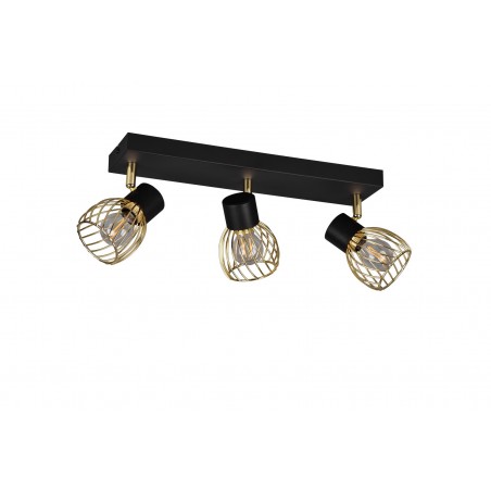 RL Reflektor sufitowy ARDON R81383080 czarny, złoty i odcienie złota