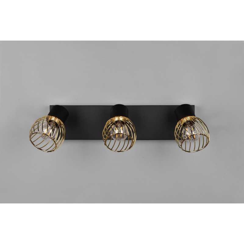 RL Reflektor sufitowy ARDON R81383080 czarny, złoty i odcienie złota