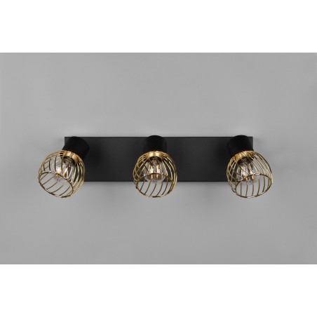 RL Reflektor sufitowy ARDON R81383080 czarny, złoty i odcienie złota