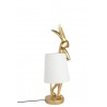 KARE lampa stołowa RABBIT 50 cm złota / biała