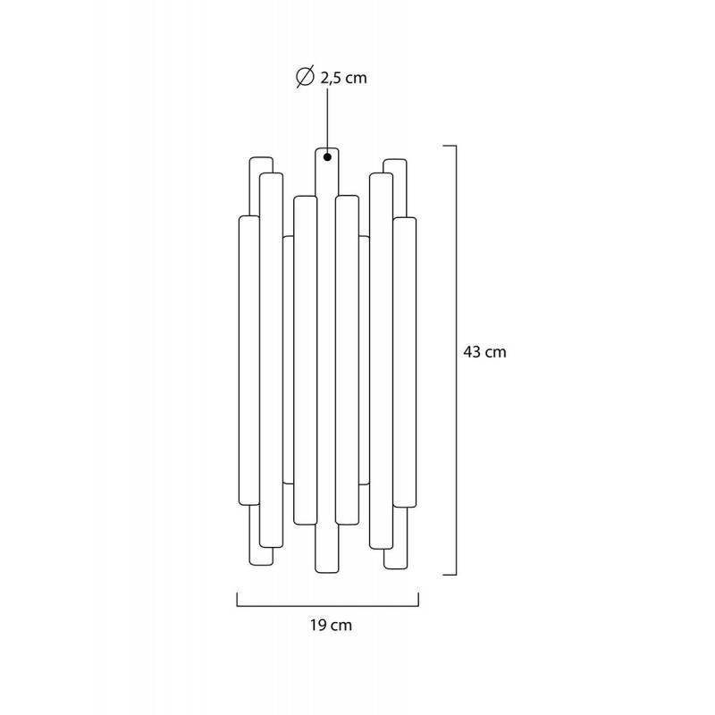 MOOSEE lampa ścienna ORGANO złota