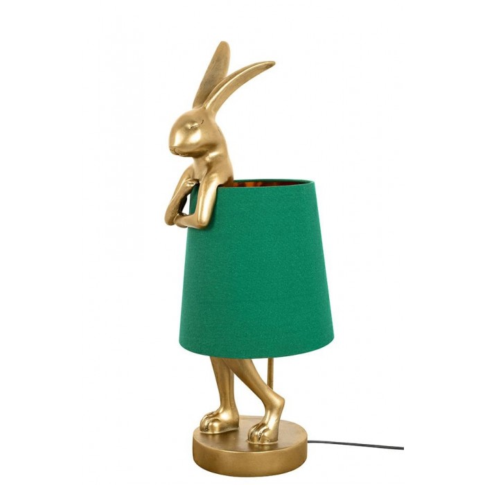 KARE lampa stołowa RABBIT 68 cm  złota / zielona