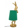 KARE lampa stołowa RABBIT 68 cm  złota / zielona