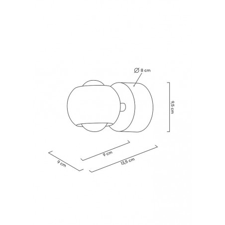 MOOSEE Lampa ścienna EOS złota