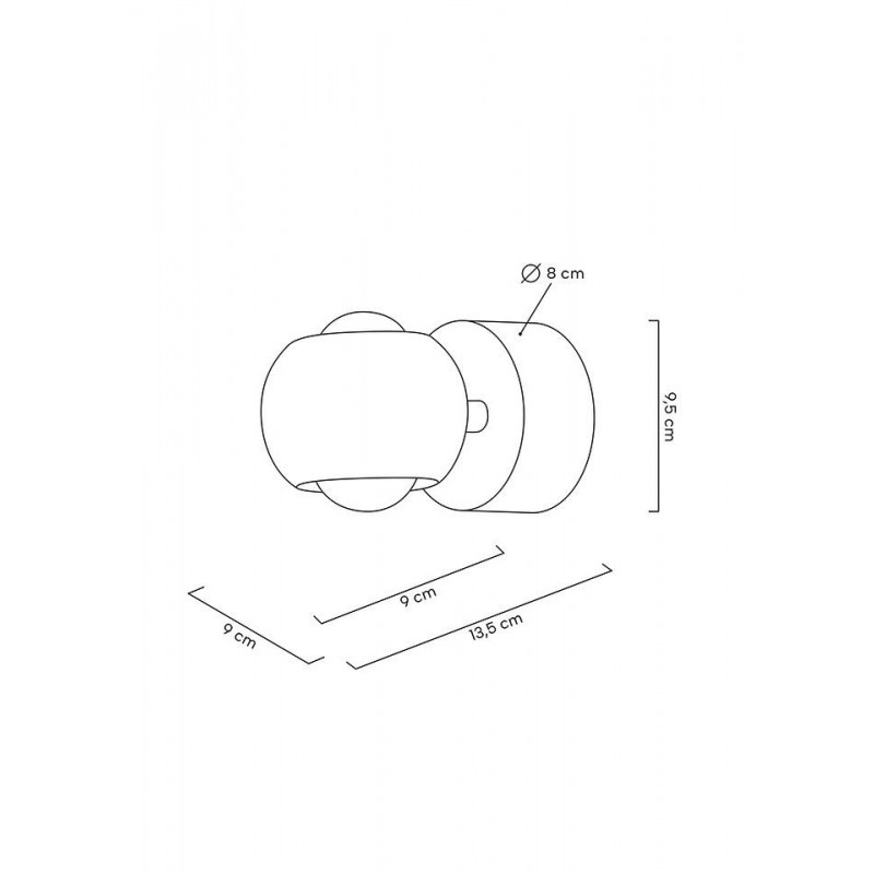 MOOSEE Lampa ścienna EOS czarny chrom