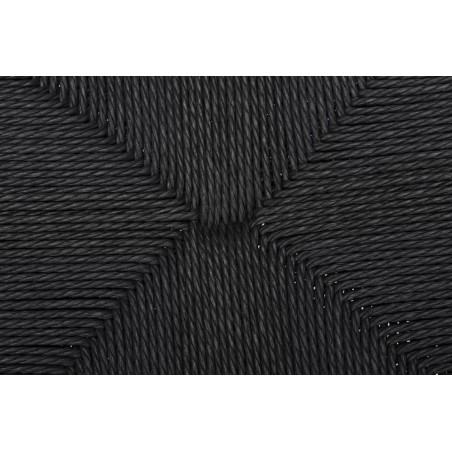 Krzesło WISHBONE czarne - drewno bukowe, czarne włókno