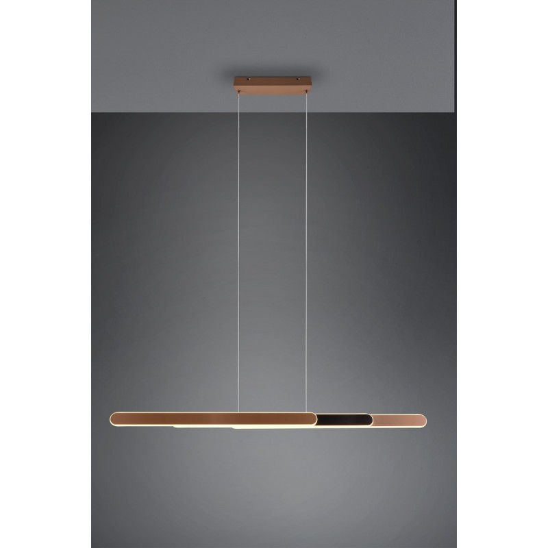 Trio Lampa wisząca LED nowoczesna HELIOS 343310365 brązowy i odcienie brązu