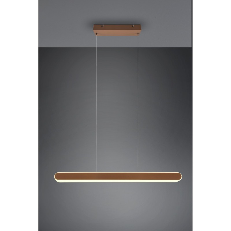 Trio Lampa wisząca LED nowoczesna HELIOS 343310365 brązowy i odcienie brązu