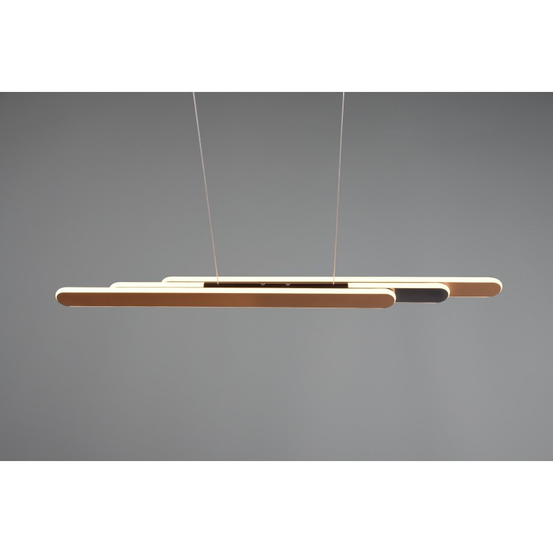 Trio Lampa wisząca LED nowoczesna HELIOS 343310365 brązowy i odcienie brązu