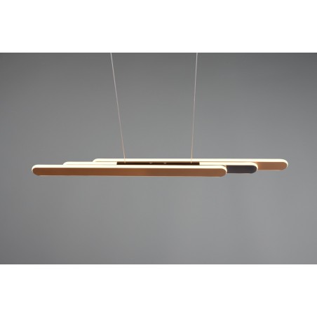 Trio Lampa wisząca LED nowoczesna HELIOS 343310365 brązowy i odcienie brązu